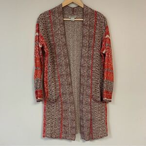 LUCKY BRAND Cardigan Sweater Women’s XS Small Southwest Aztec Open Front Boho